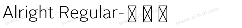 Alright Regular字体转换
